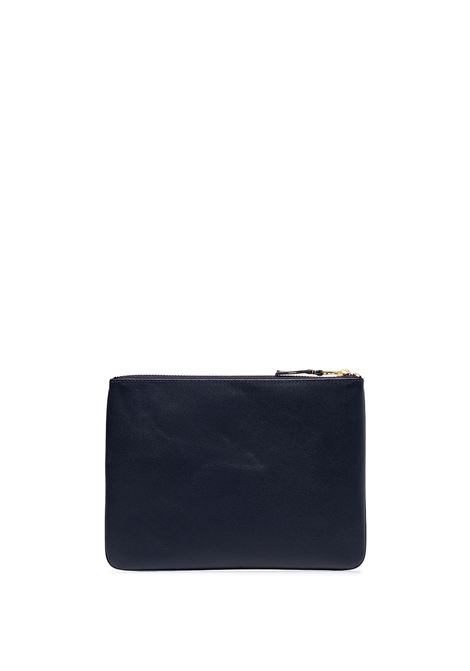pouch zip classic line unisex navy COMME DES GARÇONS WALLET | SA5100NAVY
